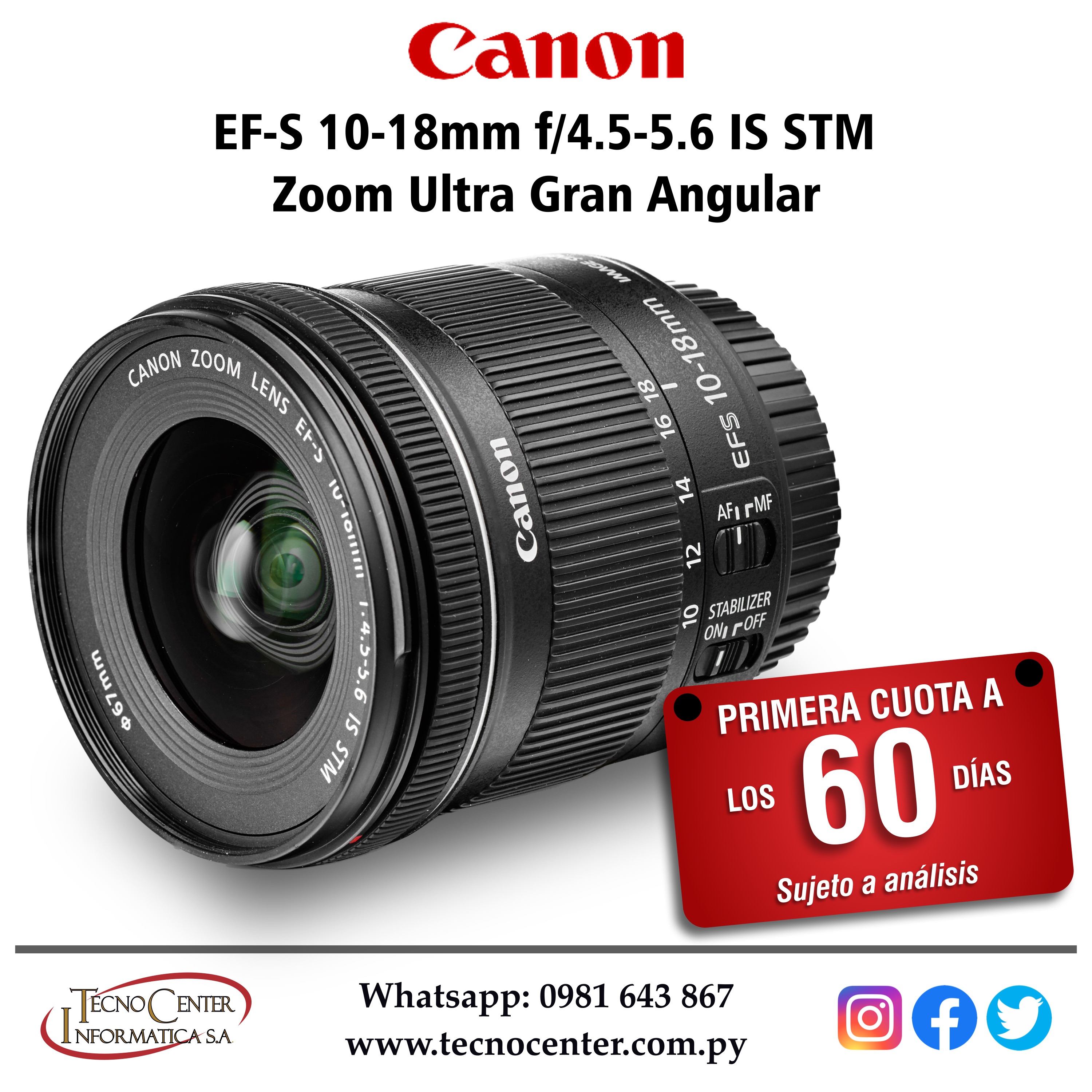 Lente Canon EF-S 10-18mm